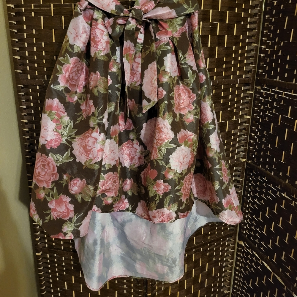Asymmetrical High waist Floral skirt